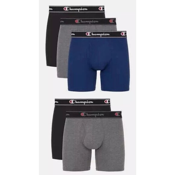NEW Champion Men's M Cotton Stretch Boxer Briefs 5-Pack Multicolor - Picture 1 of 4